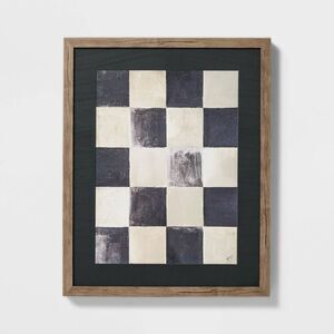 16" x 20" Checkerboard Framed Wall Art - Threshold designed with Studio McG
